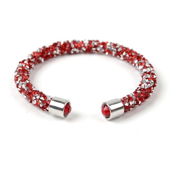 Ombre crystal ruby open bracelet adjustable 6"-9" wrist - Picture 1 of 1